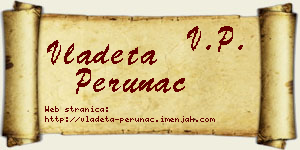 Vladeta Perunac vizit kartica